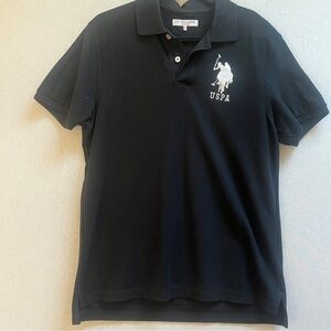 U.S. Polo Assn. Men's Black Short Sleeve Big Logo Polo Shirt Size XL